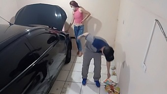 Horny Mechanic Gets Down And Dirty With Boss And Client