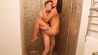 Latina Model Gets Fucked In The Shower By A Big Cock
