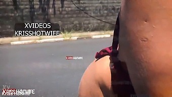 Kriss Hotwife Noel Strips In Salvador Traffic - Christmas Edition