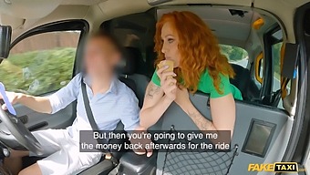 Redhead Babe With A Perfect Body Gets Rough Sex In A Cab