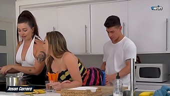 Beautiful Big Tits Bouncing And Facial Play In Ffm Threesome