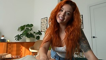 Sinatra Monroe'S Red Hair Sexy Video For Her Cuckold Boyfriend