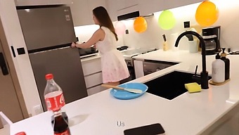 I Have A Roleplay With My Friend’s Mom In The Kitchen On His Birthday.